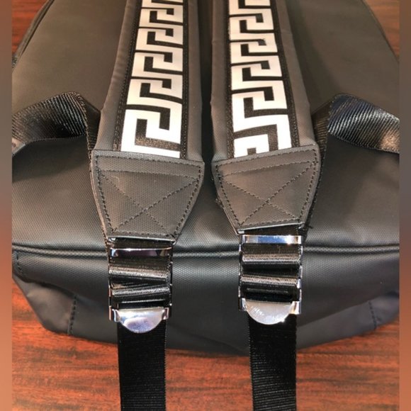 Versace Bags Versace Parfums Mens Backpack Black And Silver Poshmark